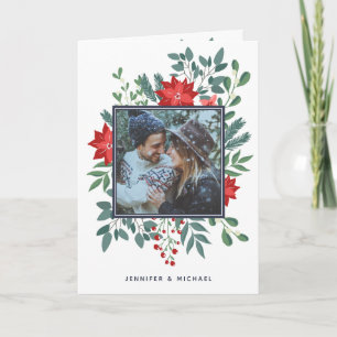 Tarjeta de Navidad floral Tarjeta de Navidad fot