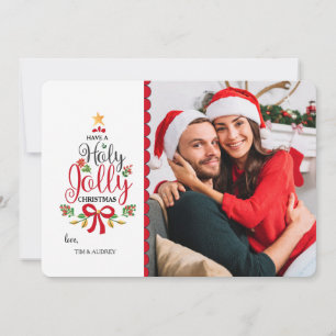Tarjeta de Navidad Foto Alegre Festiva