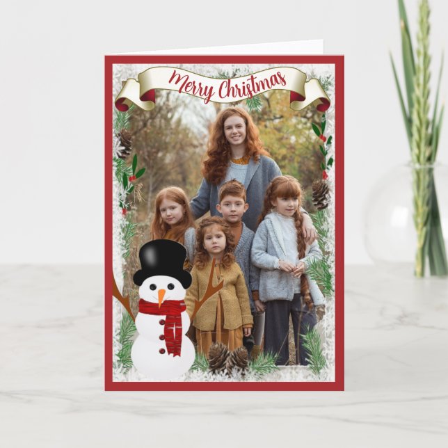 Tarjeta de Navidad Foto de Feliz Navidad (Anverso)