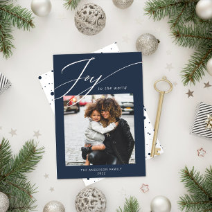 Tarjeta de Navidad Foto Marina 'Alegría al Mundo'