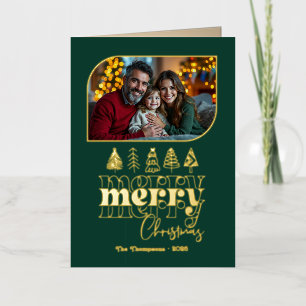 Tarjeta de Navidad foto Nature Luxe dibujada a man