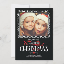 Tarjeta de Navidad Foto Navideña Caprichosa