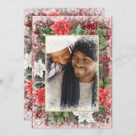 Tarjeta de Navidad Foto Vacaciones Navideñas Estac