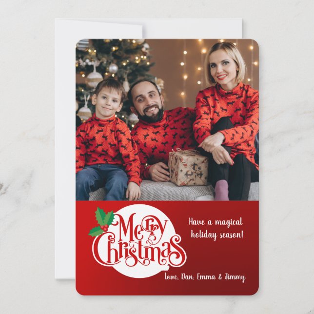 Tarjeta de Navidad Fotográfica (Anverso)