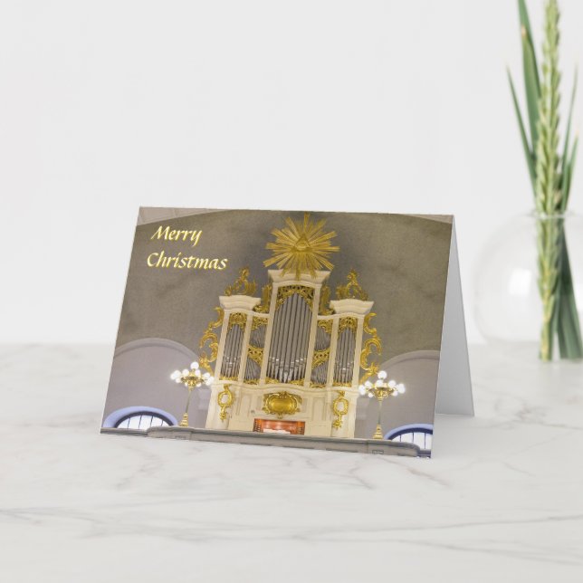 Tarjeta de Navidad francesa de la iglesia de (Anverso)