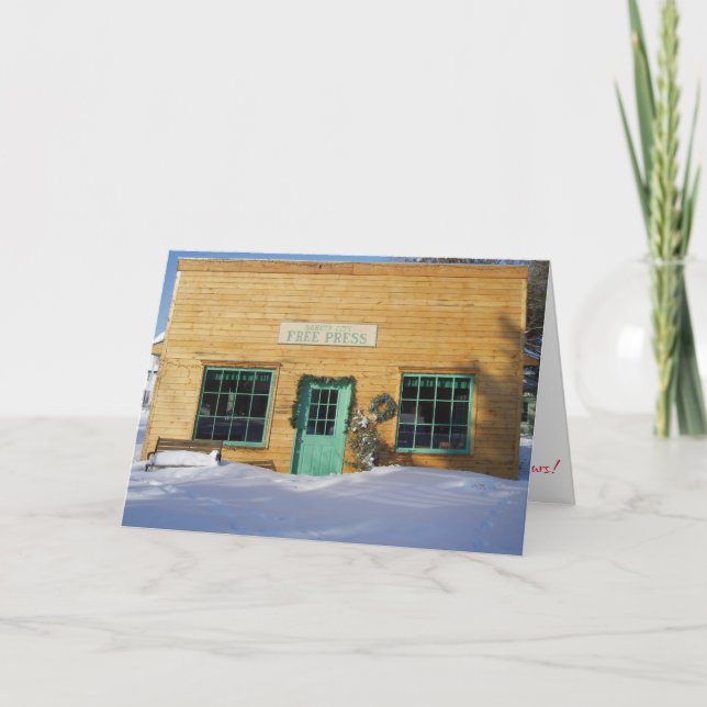 Tarjeta de Navidad "Free Press" (Anverso)