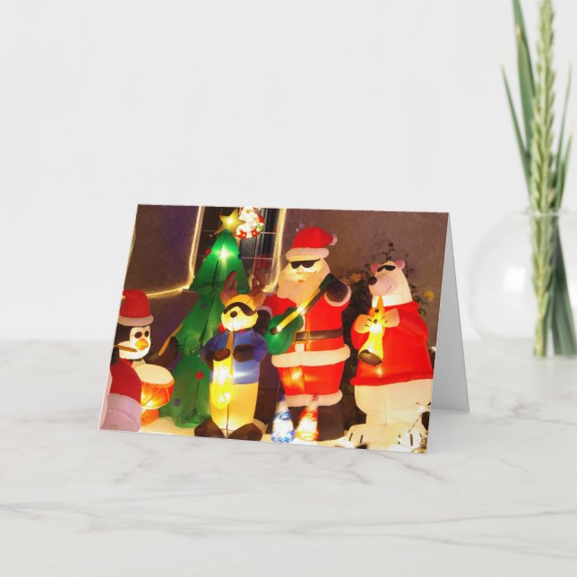 Tarjeta de Navidad fresca de Santa (Anverso)