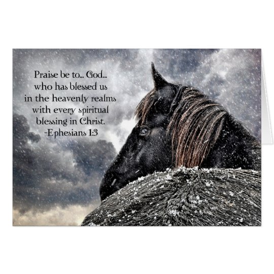 Tarjeta de Navidad frisia del caballo