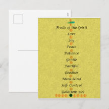 Tarjeta de Navidad - frutos del espíritu
