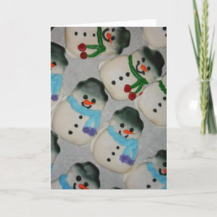 Tarjeta de Navidad "Galletas de Muñecos de Nieve"