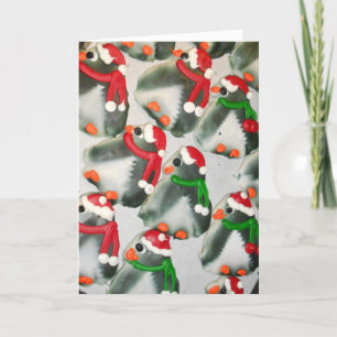 Tarjeta de Navidad "Galletas de Pingüino" #1
