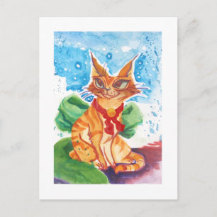 Tarjeta de Navidad - Gato en reverso