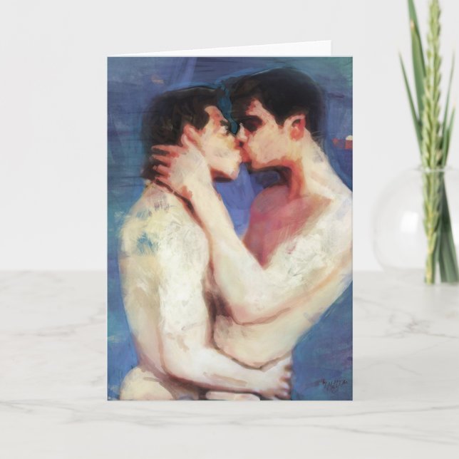 TARJETA DE NAVIDAD GAY: Junto (Anverso)