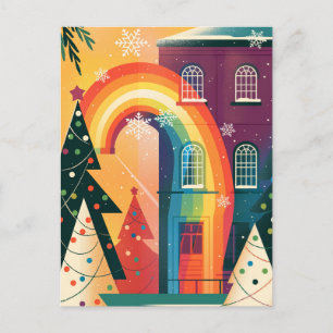 Tarjeta de Navidad gay moderna simple y elegante