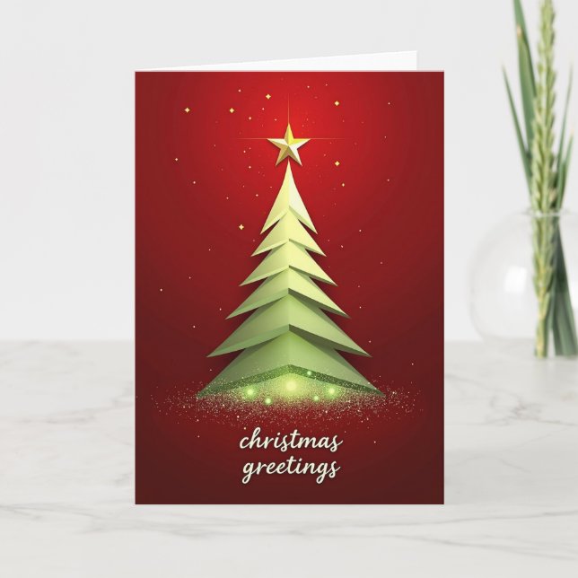 Tarjeta de Navidad geométrica (Anverso)