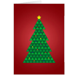 Tarjeta de Navidad geométrica del árbol de Navidad