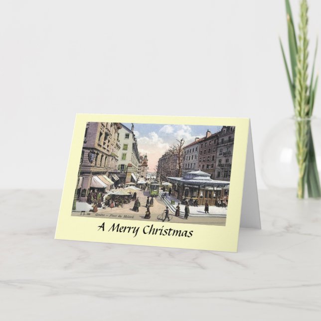 Tarjeta de navidad - Ginebra, Suiza (Anverso)