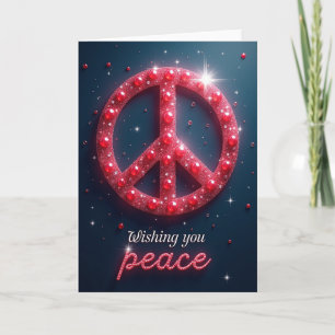 Tarjeta de Navidad Glittering Peace