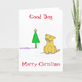 Tarjeta de Navidad Good Dog Merry