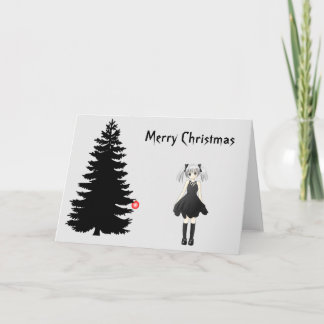 Tarjeta de Navidad gótica negra