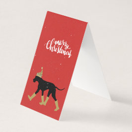 Tarjeta de Navidad Gran Danés Alegre