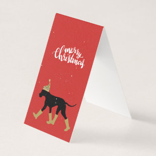 Tarjeta de Navidad Gran Danés Alegre