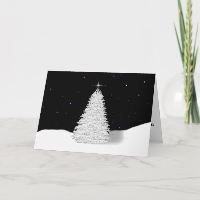 Tarjeta de Navidad grande de la fuente de la (Anverso)