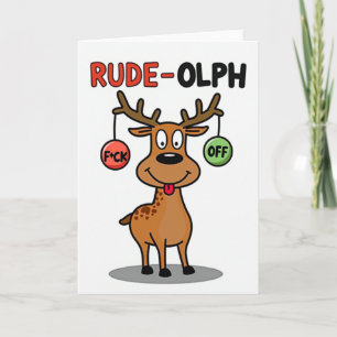 Tarjeta de Navidad Grosera para Adultos con Humor