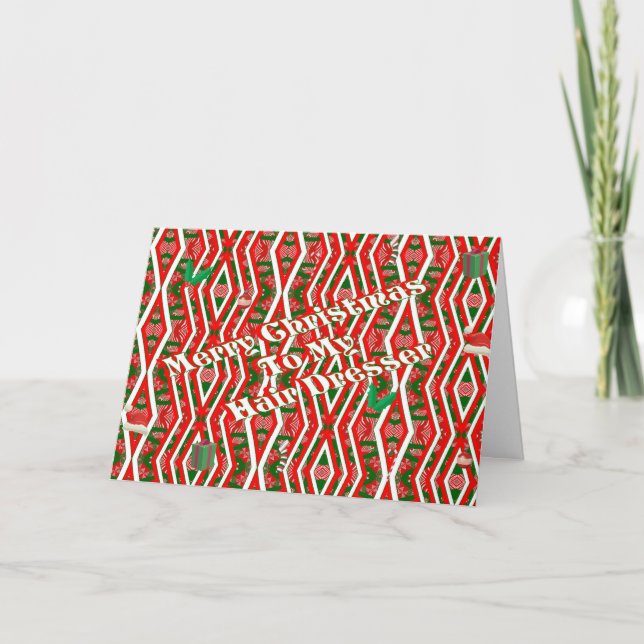 Tarjeta de navidad Hair Dresser (Anverso)