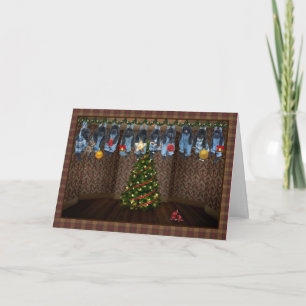 Tarjeta de Navidad Hanging Around