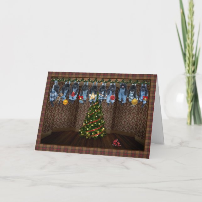 Tarjeta de Navidad Hanging Around (Anverso)