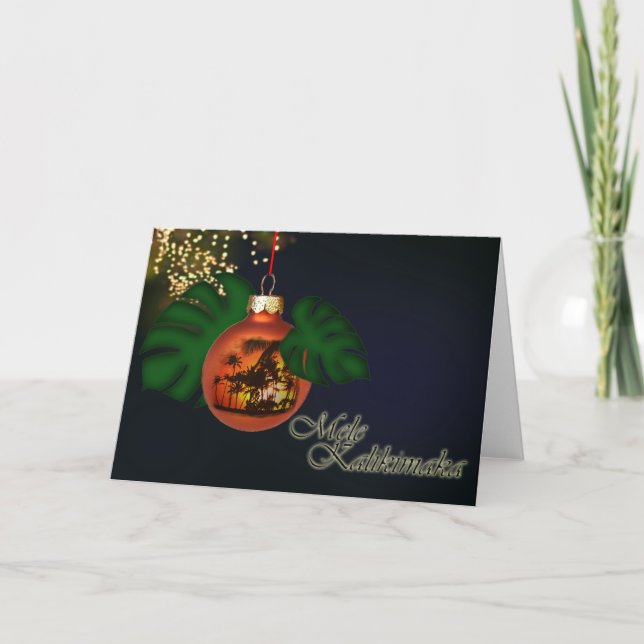 Tarjeta de Navidad hawaiana (Anverso)