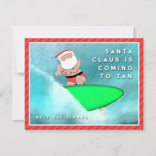Tarjeta de Navidad Hawaii Mele Kalikimaka