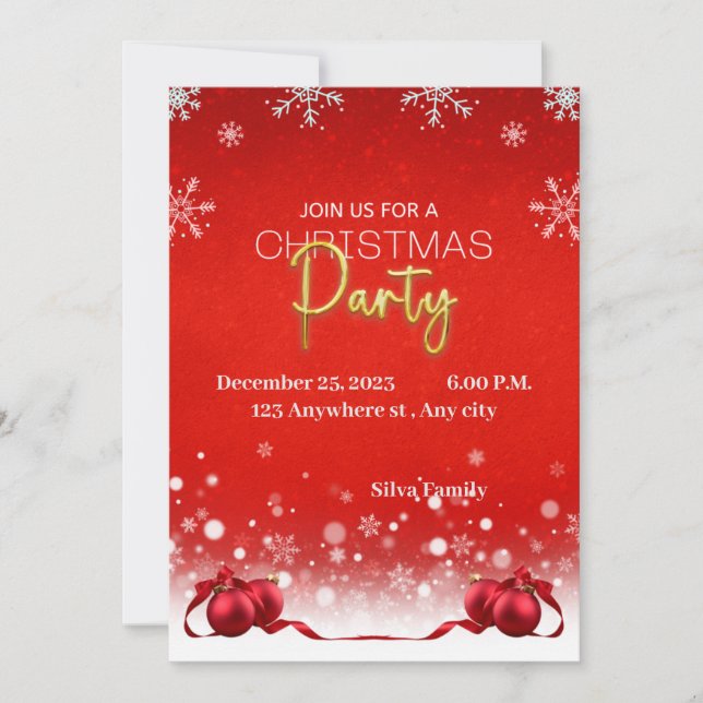 Tarjeta de Navidad Hermosa (Anverso)