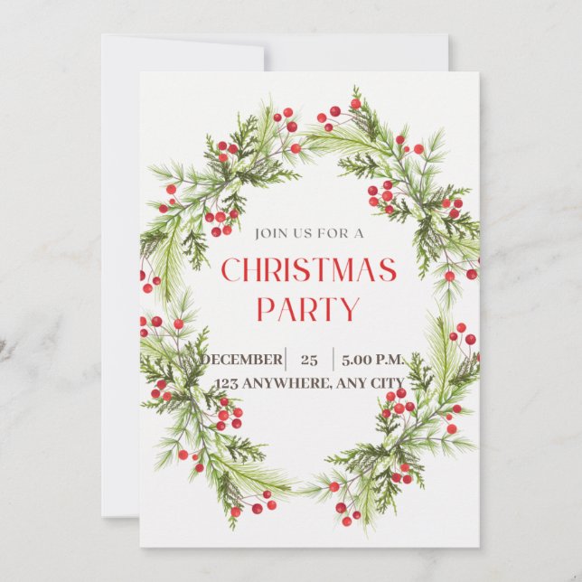 Tarjeta de Navidad Hermosa (Anverso)