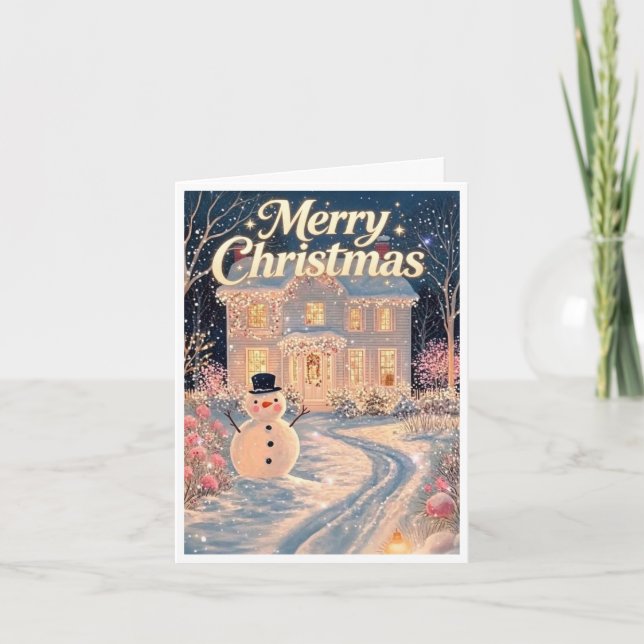 Tarjeta de Navidad hermosa (Anverso)