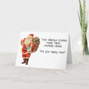 Tarjeta de Navidad hilarante de Santa