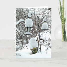 Tarjeta de Navidad hivernal personalizada de la
