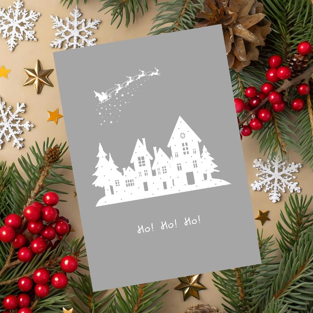 Tarjeta de Navidad Ho-Ho-Ho (Ho-Ho-Ho Christmas Greeting Card)