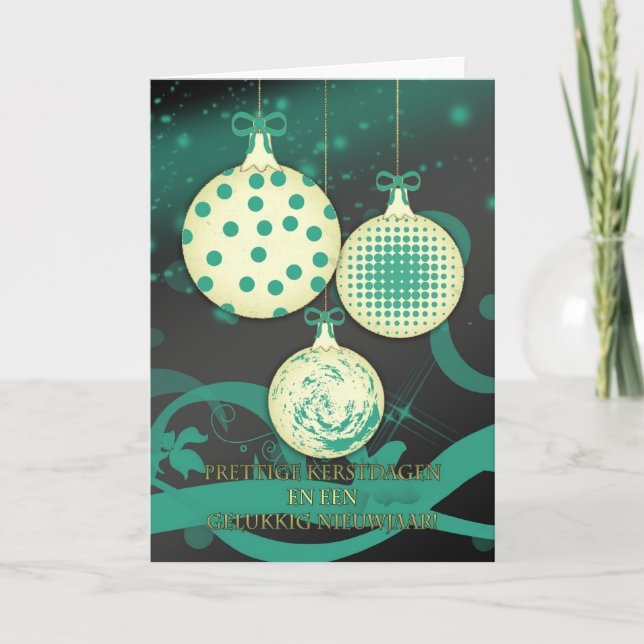 Tarjeta de Navidad holandesa de las Felices (Anverso)