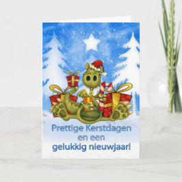 Tarjeta de Navidad holandesa - dragón lindo -