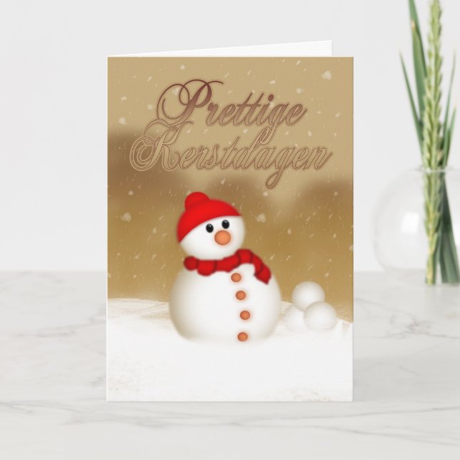 Tarjeta de Navidad holandesa - Prettige Kerstdagen (Anverso)