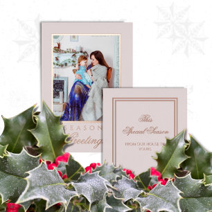 Tarjeta de Navidad Holly and the Ivy Minimalist Bl