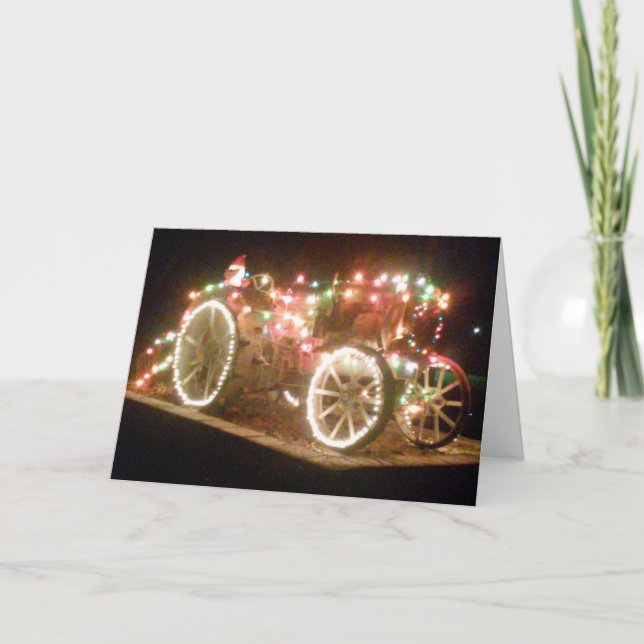 Tarjeta de Navidad "Holly-Jolly Tractor" (Anverso)