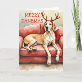 Tarjeta de Navidad impresionante del Gran Danés