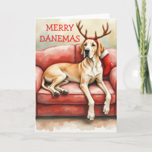 Tarjeta de Navidad impresionante del Gran Danés