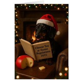 Tarjeta de Navidad 'Impuesto al Queso' Dachshund