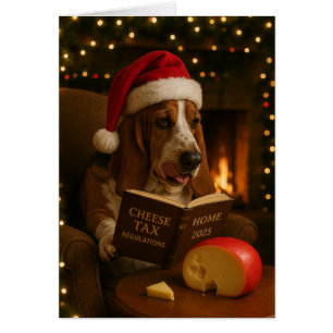 Tarjeta de Navidad 'Impuesto al Queso' de Basset H