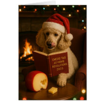 Tarjeta de Navidad 'Impuesto al Queso' de Caniche