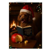 Tarjeta de Navidad 'Impuesto al Queso' de Caniche